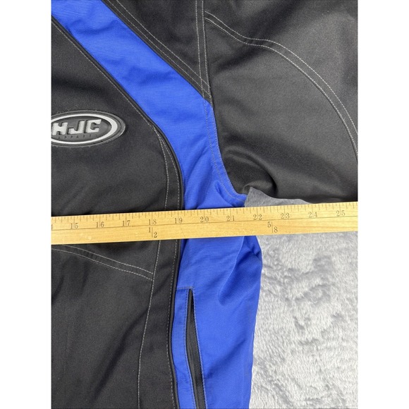 Mens HJC Racing Jacket Black Blue Small Motorbike Motorcycle - Picture 7 of 8